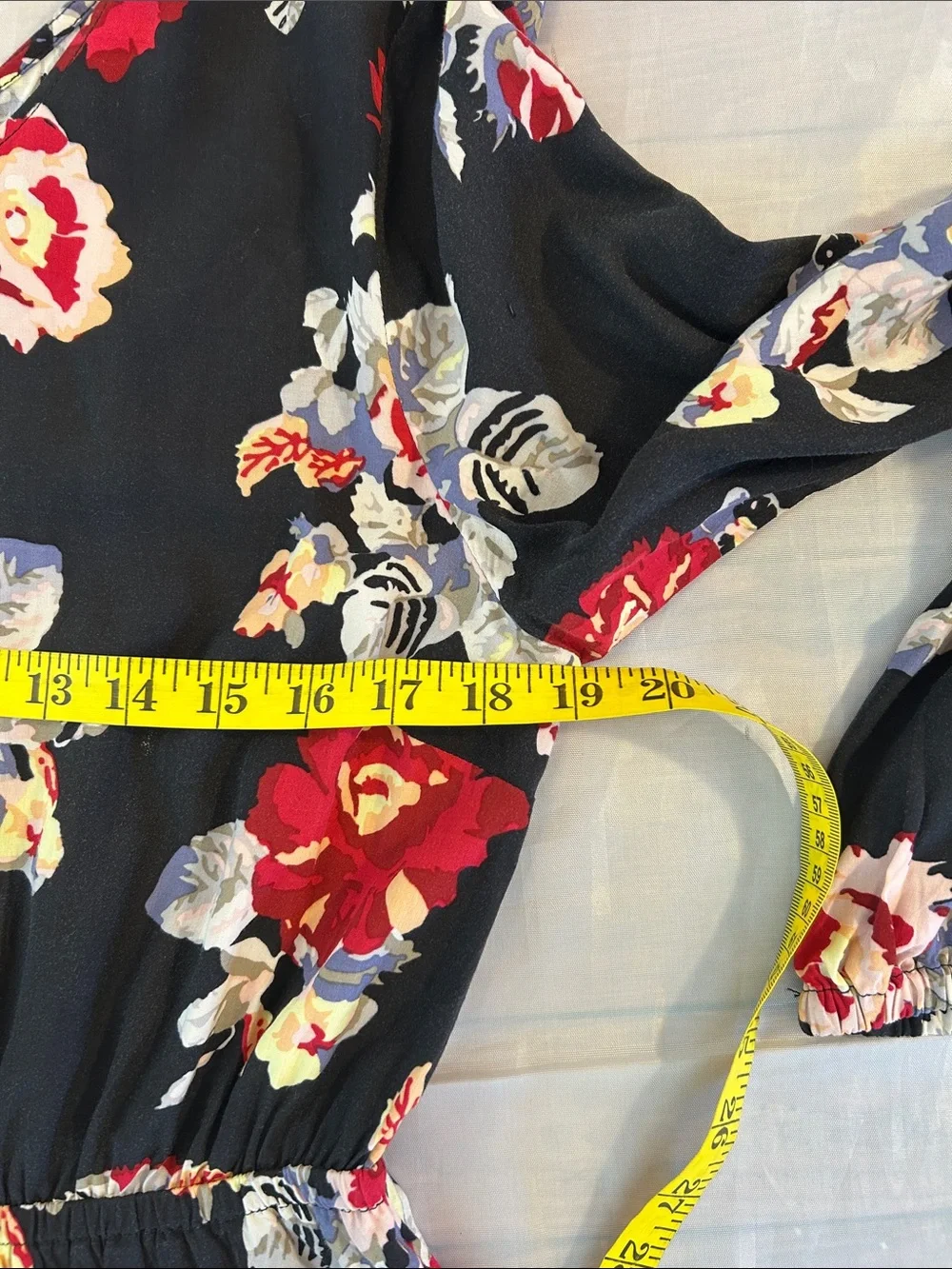 Black Floral Long-Sleeve Skater Dress